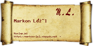 Markon Lél névjegykártya